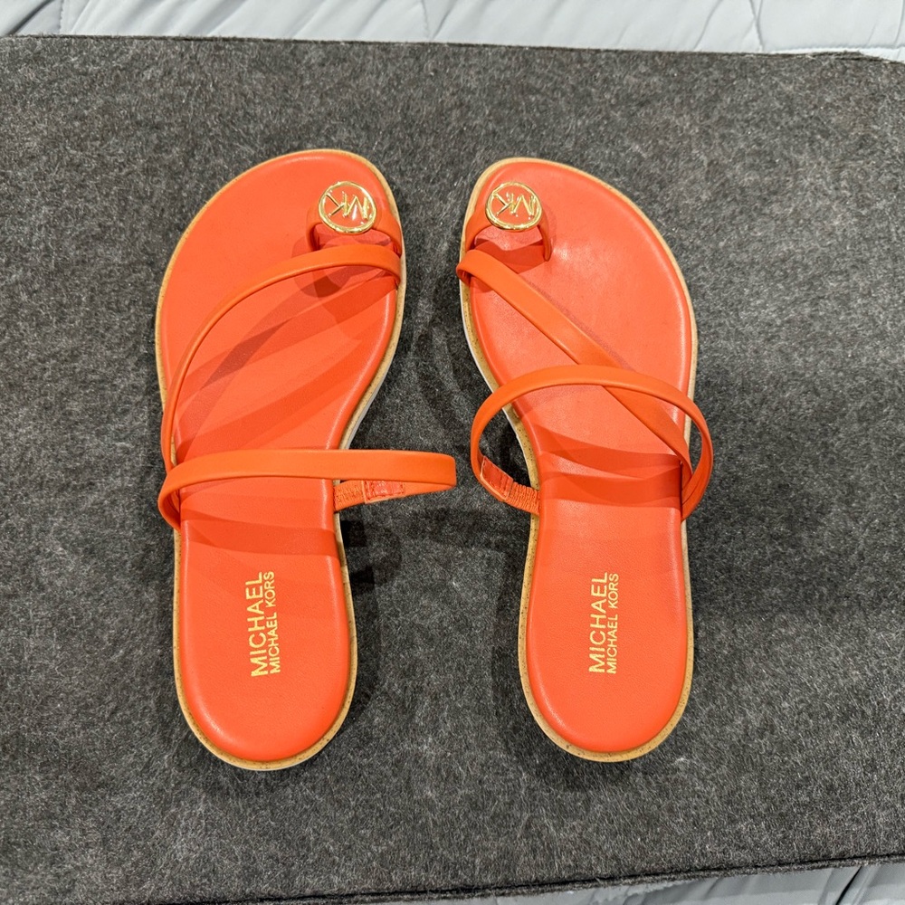Michael Kors Vibrant Orange Sandals